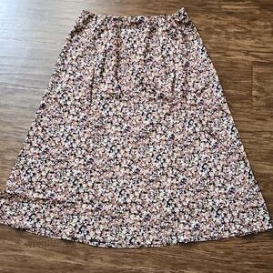 Ann Taylor Factory Multicolor Floral A-Line Skirt